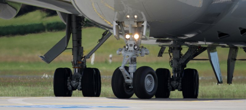 Fahrwerk einer Boeing 747-400