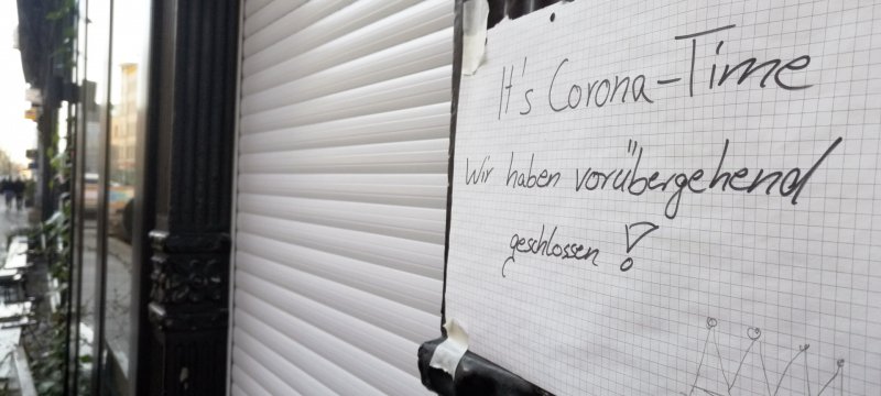 Wegen Coronakrise geschlossener Laden