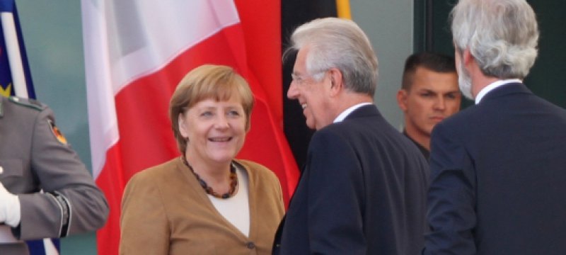Angela Merkel und Mario Monti