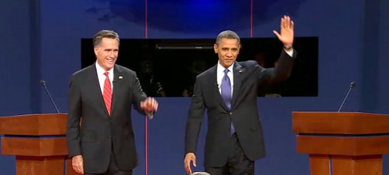 TV-Duell zwischen Barack Obama und Mitt Romney
