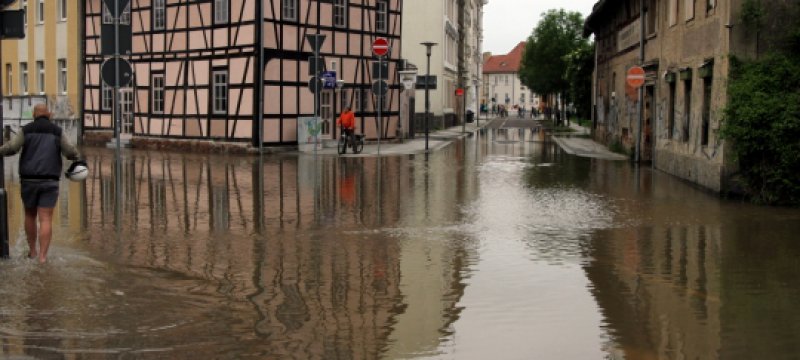 Hochwasser 2013 in Halle Saale Sachsen-Anhalt