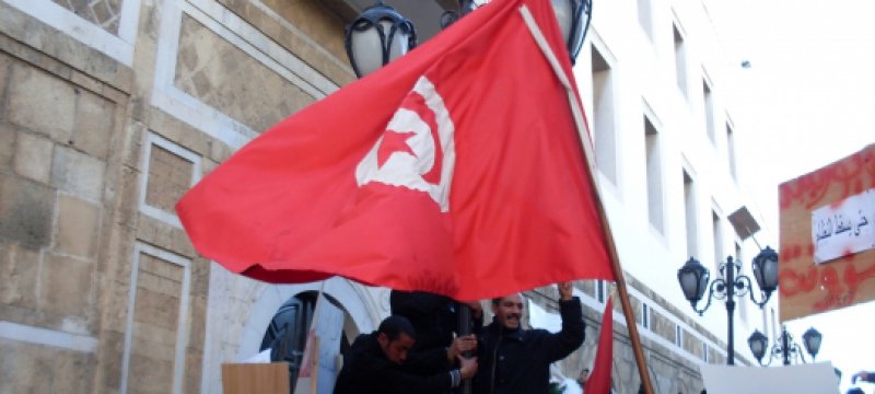 Demonstranten in Tunesien