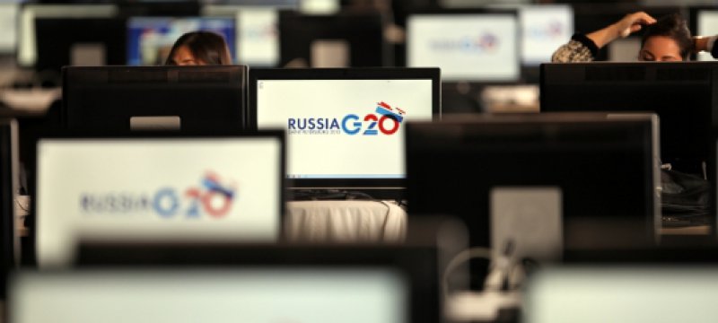 Journalisten beim G20-Gipfel in St. Petersburg