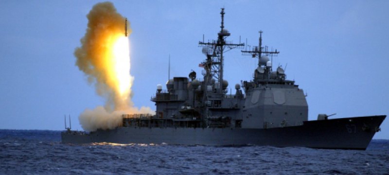 Raketenabwehr von einem Schiff der US-Navy