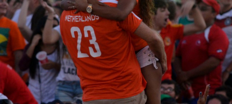 Fans aus den Niederlanden bei der Fußball-WM 2014