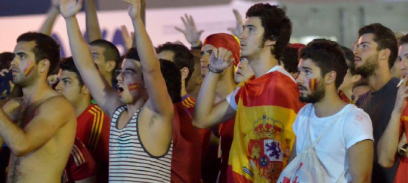 Fans aus Spanien bei der Fußball-WM 2014