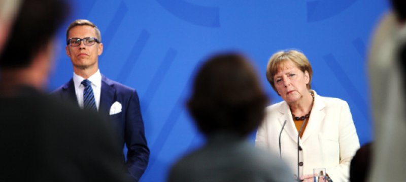 Alexander Stubb und Angela Merkel am 29.09.2014