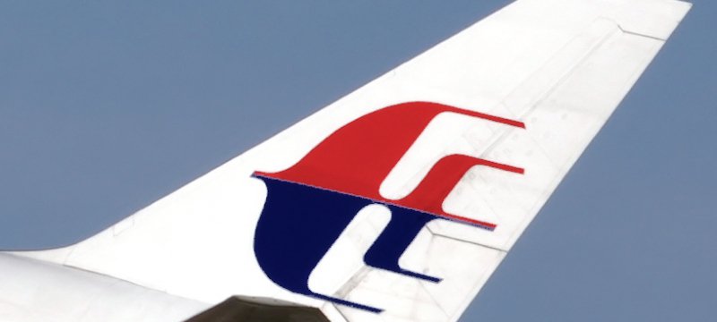 Logo der Malaysian Airlines auf einem Flugzeug
