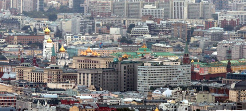 Blick über Moskau mit dem Kreml