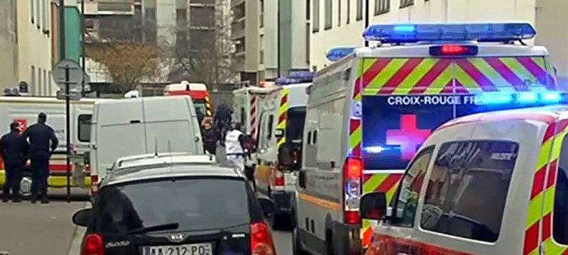 Ort des Terroranschlags in Paris am 07.01.2015