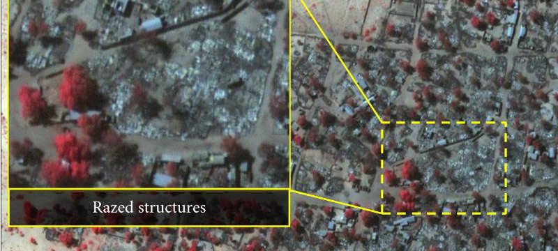 Satellitenbild nach Boko-Haram-Angriff