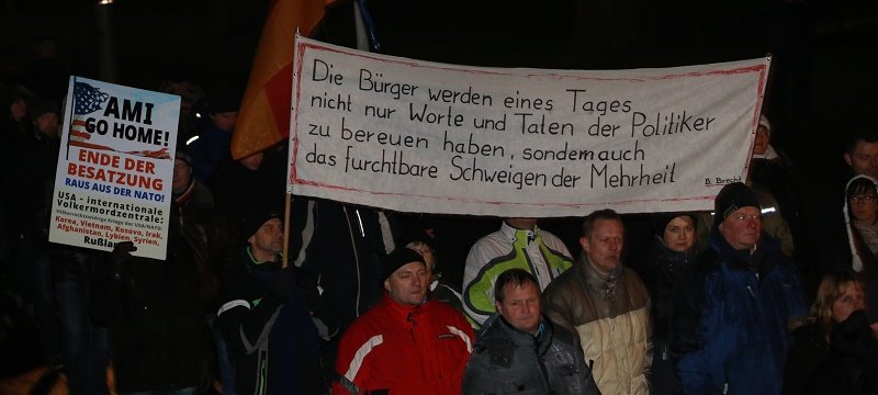 Pegida Kundegebung Demo Dresden
