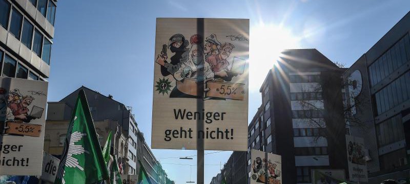 Warnstreik in Düsseldorf
