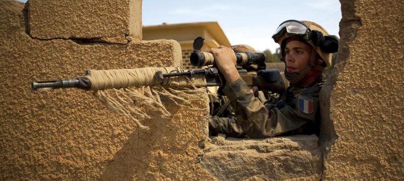 Französischer Soldat in Mali