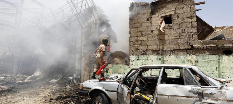 Zerstörung in Sanaa