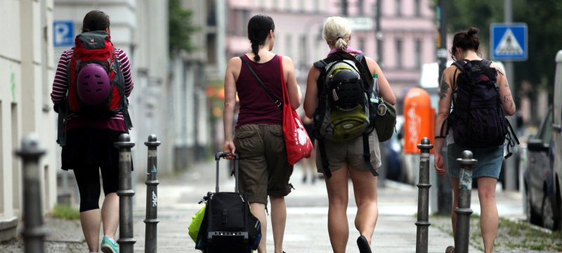 Touristen in Berlin-Kreuzberg
