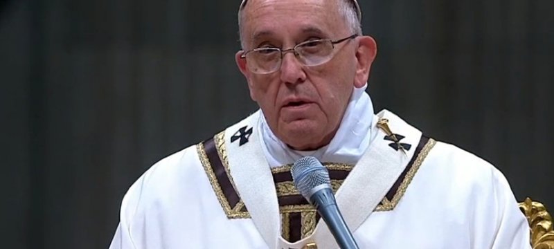 Papst Franziskus am 24.12.2014