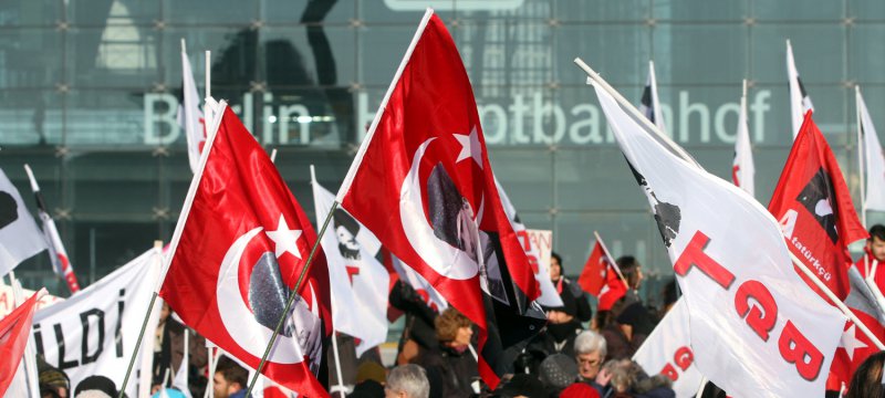 Proteste gegen türkische Regierung am 04.02.2014 in Berlin