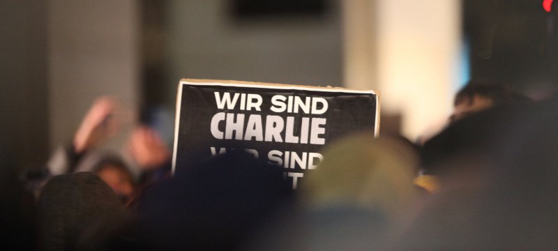 "Wir sind Charlie"-Schild