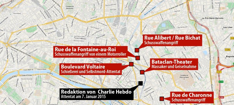 Terroranschläge in Paris am 13.11.2015 Ohne Stade de France
