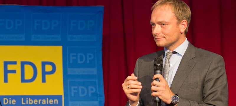 Christian Lindner FDP-Wahlkampfkundgebung