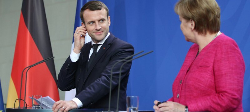 Emmanuel Macron und Angela Merkel am 15.05.2017