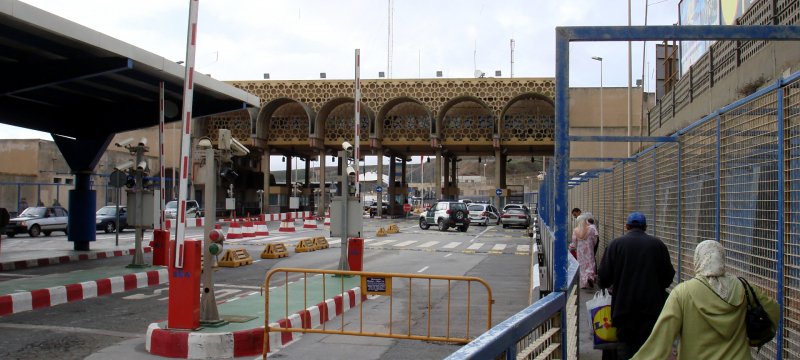 Grenzübergang zwischen Ceuta und Marokko