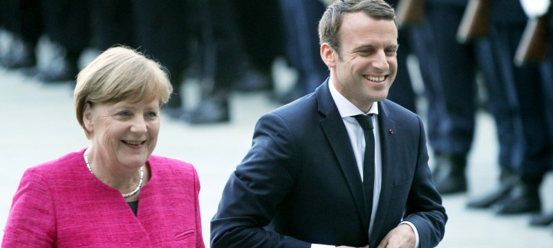 Emmanuel Macron und Angela Merkel am 15.05.2017