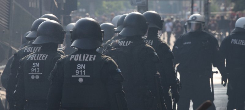Polizei bei Anti-G20-Protest in Hamburg