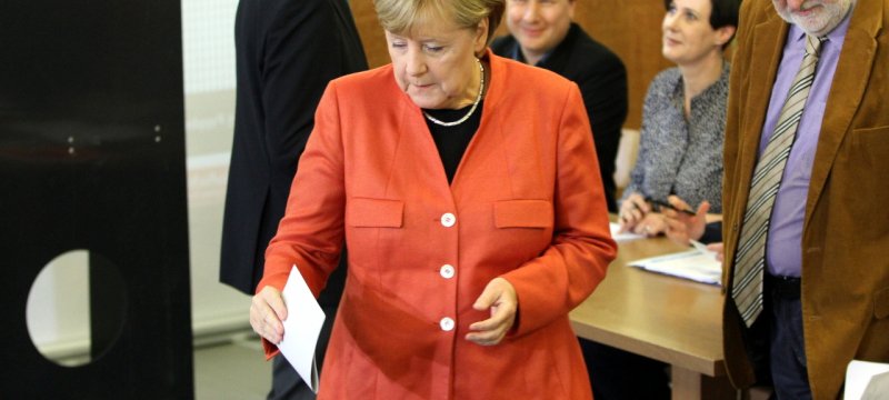 Angela Merkel bei der Stimmabgabe am 24.09.2017