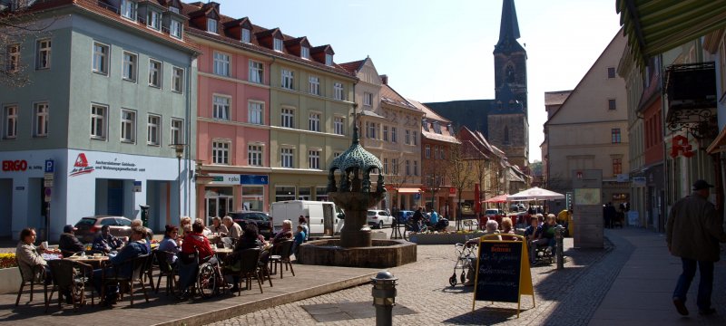 Marktplatz einer Kleinstadt Aschersleben