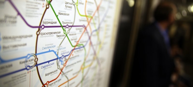 Netzplan in der Metro von Moskau
