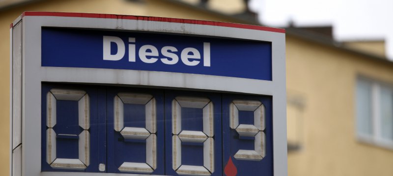 Diesel-Preis an einer Tankstelle