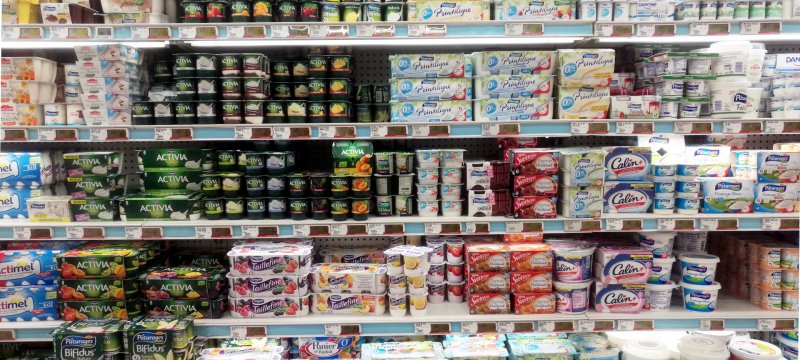 Joghurt im Supermarkt