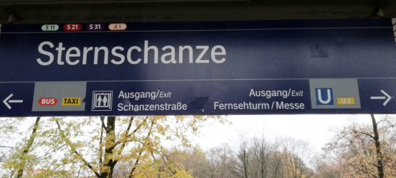 Hamburger S- und U-Bahnhof Sternschanze