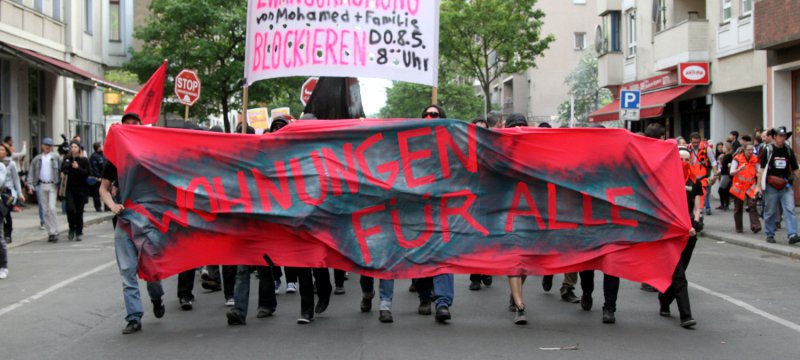 Demo gegen Mietsteigerung und Zwangsräumungen in Berlin