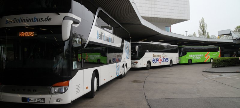 Fernbusse von Berlinlinienbus, Eurolines, MeinFernbus/Flixbus