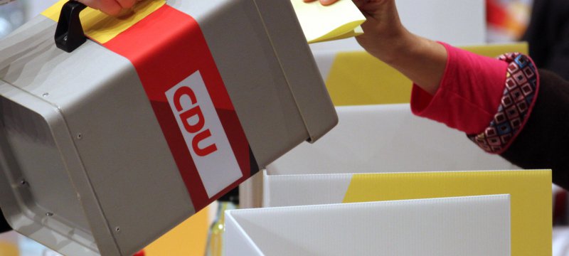 Wahlurne auf CDU-Parteitag