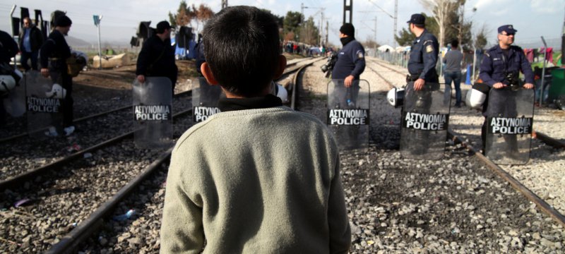 Flüchtlingsjunge in Griechenland