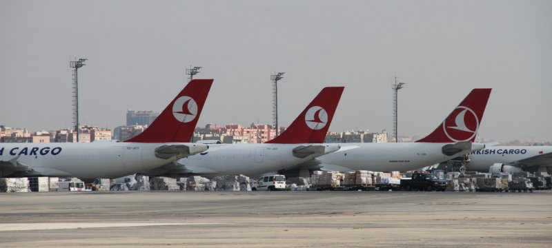 Flugzeuge der Turkish Airlines in Istanbul