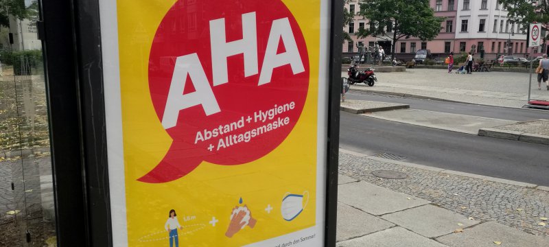 Werbung für AHA-Regeln